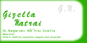 gizella matrai business card